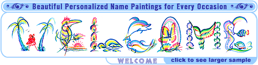 Welcome name painting